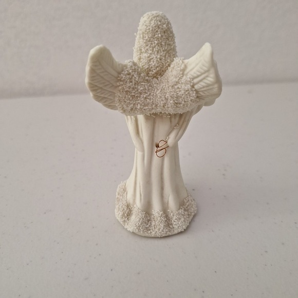 Vintage Guardian Angel Bell Figurine Stoneware Ceramic Mica‎ 5 Inches - Picture 6 of 9